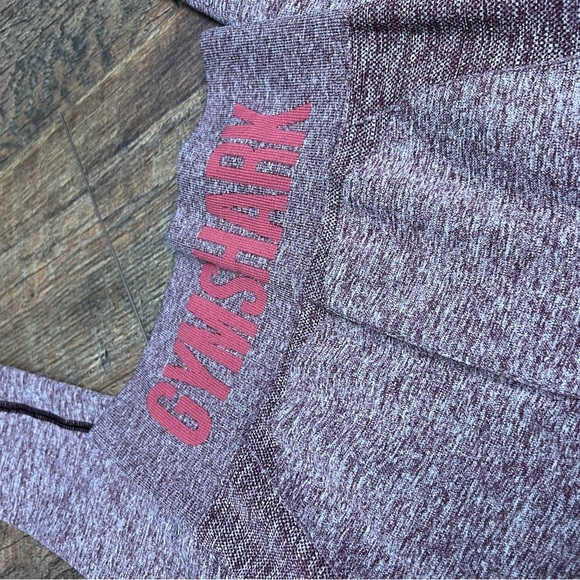 Gymshark heathered Maroon seamless Leggings size xxs/xs - Picture 6 of 9